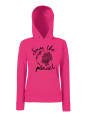 bluza z kapturem damska z nadrukiem save the planet ekologia planeta fuksja.png