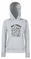 bluza z kapturem damska BEST FRIENDS ARE LIKE FAIRY TALES dla przyjaciół przyjaźni z napisami nadrukiem na prezent kangurka szary przod.png