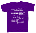 koszulka WE ARE JUST BEST FRIENDS dla przyjaciół przyjaciółek śmieszna zabawna z nadrukiem napisami na prezent fiolet przod.png
