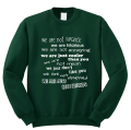 bluza WE ARE JUST BEST FRIENDS dla przyjaciół przyjaciółek śmieszna zabawna z nadrukiem napisami na prezent butelkowy przod.png