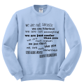 bluza WE ARE JUST BEST FRIENDS dla przyjaciół przyjaciółek śmieszna zabawna z nadrukiem napisami na prezent sky przod.png