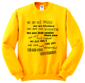 bluza WE ARE JUST BEST FRIENDS dla przyjaciół przyjaciółek śmieszna zabawna z nadrukiem napisami na prezent slonecznik przod.png