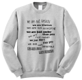 bluza WE ARE JUST BEST FRIENDS dla przyjaciół przyjaciółek śmieszna zabawna z nadrukiem napisami na prezent szary przod.png