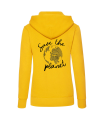 bluza z kapturem damska SAVE THE PLANET ekologia planeta środowisko z nadrukiem slonecznik tyl.png