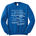 bluza WE ARE JUST BEST FRIENDS dla przyjaciół przyjaciółek śmieszna zabawna z nadrukiem napisami na prezent royal przod.png