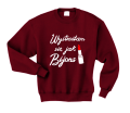 wystroiłam się jak bijons bluza dla par bordowa.png