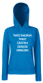 bluza damska z kapturem z własnym nadrukiem 
 royal przod (2).png