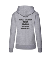 bluza damska z kapturem z własnym nadrukiem szary ciemny tyl.png