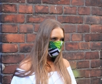 MASECZKA OCHRONNA HIGIENICZNA BAWEŁNIANA MONSTERY ZIELONE TOPIKALNA