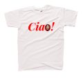 koszulka z nadrukiem CIAO bella maska dali biała.png