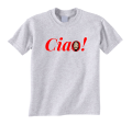 koszulka z nadrukiem CIAO bella maska dali szara.png