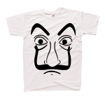 Koszulka z nadrukiem SALVADOR maska bella ciao duża unisex