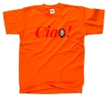 koszulka z nadrukiem CIAO bella maska dali  pomarańcz przod.jpg