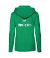 bluza z kapturem damska BFF SISTERS dla przyjaciółek przyjaciółki zielony tyl.jpg