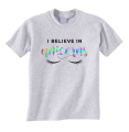 koszulka i believe in unicorns jednorożce z nadrukiem szara.png