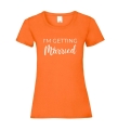 koszulka damska I'M GETTING MARRIED na wieczór panieński dla panny młodej pomarancz przod.jpg