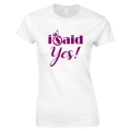 koszulka damska I SAID YES na wieczór panieński dla panny młodej bialy przod.jpg