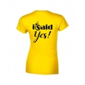 koszulka damska I SAID YES na wieczór panieński dla panny młodej slonecznik tyl.jpg