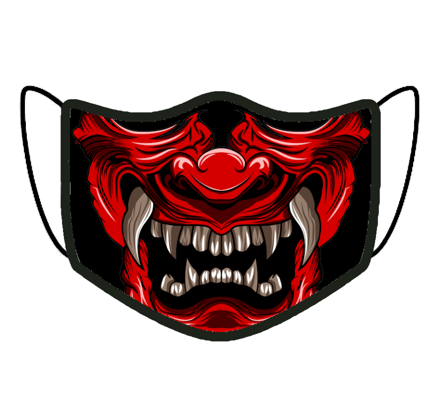 maseczka ochronna z nadrukiem fullprint maska samurai angry.png