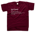koszulka BEST FRIEND NOUN definicja dla przyjaciółki przyjaciela best friends bff prezent z nadrukiem napisami bordowy.png