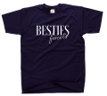 koszulka BESTIES forever dla przyjaciółki best friends bff prezent z nadrukiem napisami granatowy.png