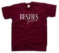 koszulka BESTIES forever dla przyjaciółki best friends bff prezent z nadrukiem napisami bordowa.png