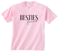koszulka BESTIES forever dla przyjaciółki best friends bff prezent z nadrukiem napisami pudroworóżowa.png