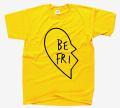 koszulka BEST FRIEND serce połówka half heart dla przyjaciółki  best friends bff prezent z nadrukiem napisami żółta.png