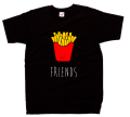 koszulka best FRIENDS frytki dla przyjaciółki przyjaciela prezent z nadrukiem czarna.png