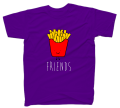 koszulka best FRIENDS frytki dla przyjaciółki przyjaciela prezent z nadrukiem fioletowa.png