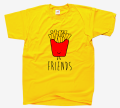 koszulka best FRIENDS frytki dla przyjaciółki przyjaciela prezent z nadrukiem żółta.png