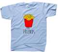 koszulka best FRIENDS frytki dla przyjaciółki przyjaciela prezent z nadrukiem błękitna.png