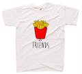 koszulka best FRIENDS frytki dla przyjaciółki przyjaciela prezent z nadrukiem biała.png