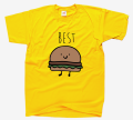 koszulka BEST friends burger dla przyjaciółki przyjaciela prezent z nadrukiem żółta.png