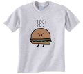 koszulka BEST friends burger dla przyjaciółki przyjaciela prezent z nadrukiem szara.png