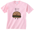 koszulka BEST friends burger dla przyjaciółki przyjaciela prezent z nadrukiem pudroworóżowa.png