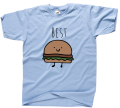 koszulka BEST friends burger dla przyjaciółki przyjaciela prezent z nadrukiem błękitna.png