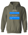 bluza z kapturem z nadrukiem THIS BOOK MAKES ME śmieszna dymki facebook beka zabawna cytat napisami oliwkowa.png
