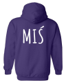 bluza z kapturem męska MIŚ  dla par zakochanych dla niego dwojga walentynki fioletowa tył.png