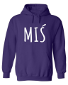 bluza z kapturem męska MIŚ  dla par zakochanych dla niego dwojga walentynki fioletowa.png