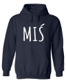 bluza z kapturem męska MIŚ  dla par zakochanych dla niego dwojga walentynki granatowa.png
