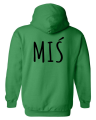 bluza z kapturem męska MIŚ  dla par zakochanych dla niego dwojga walentynki zielona tył.png.png