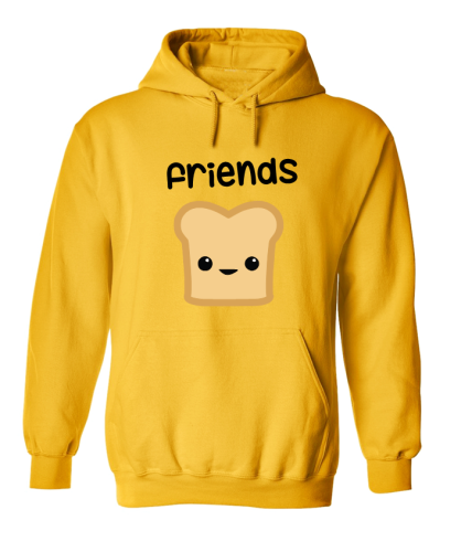 Bluza z kapturem best FRIENDS tost dla przyjaciół przyjaźni prezent bff kangurka z nadrukiem napisem unisex
