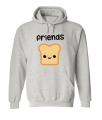bluza z kapturem best FRIENDS TOST dla przyjaciółki przyjaciół kangurka z nadrukiem bff przyjaźni prezent szara.png