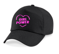 czapka z daszkiem damska GIRL POWER z nadrukiem napisem baseball cap dla kobiet czarna.png
