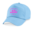 czapka z daszkiem damska GIRL POWER z nadrukiem napisem baseball cap dla kobiet błękitna.png