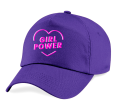 czapka z daszkiem damska GIRL POWER z nadrukiem napisem baseball cap dla kobiet fioletowa.png
