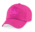czapka z daszkiem damska GIRL POWER z nadrukiem napisem baseball cap dla kobiet fuksja.png