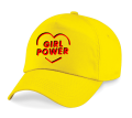 czapka z daszkiem damska GIRL POWER z nadrukiem napisem baseball cap dla kobiet żółty.png