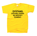 koszulka z nadrukiem DYSTANS bluzka ze śmiesznymi napisami żółta.png